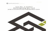 Law No. 2 of 2017 Promulgating the Civil and Commercial ... · 3 Law No. 2 of 2017 Promulgating the Civil and Commercial Arbitration Law We, Tamim bin Hamad Al-Thani, the Emir of