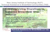 Creating Living Shorelines to Enhance Brownfield … Living Shorelines to Enhance Brownfield Sites Webinar Elizabeth Limbrick, NJIT TAB (Moderator) Laura Schwanof, RLA, NJIT TAB (GEI