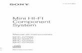 Mini HI-FI Component System - Sony eSupport · model name [MHC-GTR88] [4-165-654-33(2)] ES 2ES filename[D:\NORM'S JOB\SONY HA\SO0082\ES\ES020REG.fm] masterpage:Left Nombre del …
