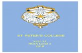 ST PETER’S COLLEGE · Year 12 NCEA LEVEL 2 2018 4 Chemistry Not Offered at Level 1 14 Credits in Level 1 Science (including 4 external credits in Chemistry standard)