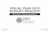 FISCAL YEAR 2019 BUDGET REQUEST - oa.mo.gov · FISCAL YEAR 2019 BUDGET REQUEST Eric R. Greitens ... Oversight Evaluations and Missouri Sunset Act ... DESCRIBE THE DETAILED ASSUMPTIONS