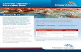 Chlorine Dioxide – Corrosion Data · CleanOxide 75 Chlorine Dioxide – Corrosion Data The presence of chlorine in chlorine dioxide generated by classical methods was responsible