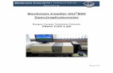Beckman Coulter DU 800 Spectrophotometer - Bergen Beckman Coulter DU®800 Spectrophotometer is a PC controlled system intended for use in quantitative and qualitative analysis of biological