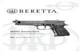 MODEL Beretta 92FS - Frinchillucci · Caliber .177 (4.5 mm) Pellet CO 2 Air Pistol MODEL Beretta 92FS Operating instructions 3 - 15