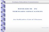 RESEARCH IN TERTIARY EDUCATION - .Research in Tertiary Education 18 . ... Rationalisation of the
