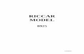 RICCAR MODELriccardealers.com/wp-content/uploads/2011/11/8925-Parts-Book-6-5... · 11 B430-0200 Upper Cord Hook Spring 12 A430-0405 Upper Cord Hook Washer 13 B431-1600 Handle Tube