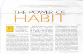 THE POWER OE HABIT - Boos Chiropractic Spine Tulsa POWER OE HABIT By Charles DUIlUid HABIT This article wasadapted from Duhigg's New York Times bestseller, The Power of Habit: Why