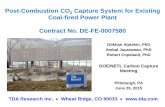 Post-Combustion CO2 Capture System for Existing Coal … Library/Events/2015... · 2 Capture System for Existing Coal-fired Power Plant ... Carbon Capture and Sequestration System