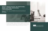 BEST PRACTICES IN BEFORE- AND AFTER-SCHOOL PROGRAMS · In the following report, Hanover Research reviews the literature on before- and after-school programs and considers best practices