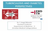 TUBERCULOSIS AND DIABETES - PERSPECTIVES CME pdfs/DR ANGEL- TUBERCULOSIS AND DIAB… · TUBERCULOSIS AND DIABETES PERSPECTIVES Dr. T. Angel Miraclin Assistant Professor Department