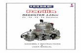REEDSTER 125cc - Shopify · Spark-plug and thermal degree ... 37 37 38 39 40 41 42 42 43 3 . Section 1 - DESCRIPTION OF THE “Parilla REEDSTER 125cc”ENGINE 1.1 MAIN FEATURES