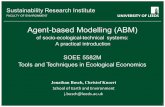 Agent-based Modelling (ABM) · Introduction Netlogo, first ABM model ... • Stock market simulation (Arthur et al., 1997; ... of the 2008 financial crisis.