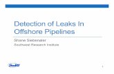 Detection of Leaks In Offshore Pipelines - MTS: MTS Home Subsea Leak... · • Focus on distributed sensors for offshore leak detection 2. Project Drivers ... • Performance over