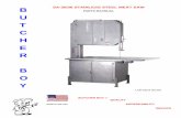 PARTS MAUNUAL U T C H E R B O Y - Butcher Boy … u t c h e r b o y parts maunual sa-30/36 stainless steel meat saw left hand shown butcher boy = quality dependability service made