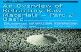 20 An Overview of Refractory Raw Materials – Part 2 Basic Refractory...Abstract As a leading mineral processing organisation Minelco supply a variety of raw materials to the refractory