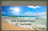 101 Critical Days of Summer Safety Brief - mcieast.marines.mil · 101 Days of Summer ... chest protector and shin guards. Sports Injury & Prevention . 101 Days of Summer ... (with