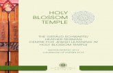HOLY BLOSSOM TEMPLEholyblossom.org/wp-content/uploads/2012/12/w1_SRwebFlat.pdf · Is it an exact record –a transcript—of the rabbis ... Song at Holy Blossom Temple is an integral