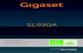 Gigaset SL930A - Siemens · Gigaset SL930A / QSG - UK-IE en / A31008-M2311-L101-2-7643 / Cover_front.fm / 1/20/14 SL930A Congratulations By purchasing a Gigaset…