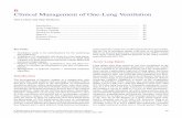 Clinical Management of One-Lung Ventilation · the physiology of OLV, particularly the issue of ventilation/ perfusion matching (see Chap. 5). ... Clinical Management of One-Lung