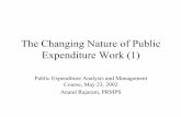 The Changing Nature of Public Expenditure Work (1) · The Changing Nature of Public Expenditure Work (1) ... the CFAA, CPAR – SSEFRs ... • Implicit and explicit contingent liabilities