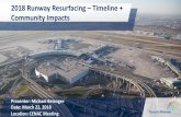 2018 Runway Resurfacing – Timeline + Community Impacts · • Runway 06L/24R unavailable as a preferential runway during resurfacing project • During segments outlined below there