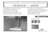 GSD3 - 200 - RAVAK or tiling, it is possible to make compensation by using the flexible mounting washer part underneath the relevant wall brackets. (Diagram 14). The wallsshouldstillbe2-3mmandundertheglassdoorshouldbe32-33mm.
