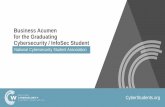 Business Acumen for the Graduating Cybersecurity / … · for the Graduating Cybersecurity / InfoSec Student ... NC Student Association Advisory Board Member Quotes ... •ISACA: