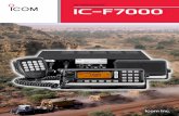 HF TRANSCEIVER - Equipos Industriales S.A.C.I. · The IC-F7000 is an HF land mobile transceiver especially designed for long distance communications. Such communications used to require