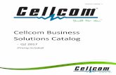 Cellcom Business Solutions Catalog · Cellular Gains: 3.2 - 6.1 dBi Cellular: x1 Cellular antenna Cable Connections: N Female Size: Height: 14.1” Color: White MSRP: $74.95 . Cellcom