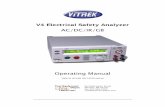 V4 Electrical Safety Analyzer - Test Equipment Depot · V4 Electrical Safety Analyzer AC/DC/IR/GB ... The test procedure will stop if the heat sink is too ... Degree 2 Operating Temperature: