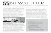 NEWSLETTER - Council of Colleges of Arts and Sciences. Ellene Contis, Associate Academic Dean, Eastern ... of this newsletter for contact information. m We live in a mean and nervous