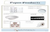 Paper Products - Apollo Packagingapollopackaging.com/products/paper.pdf · Paper Products 904.683.3976 • Apollo Packaging, Inc. Page 401-3 Paper Towel Part # 401-1044 1 Ply 350