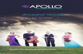 Ancestral Voices - Apollo Chamber Players€¦ · Ancestral Voices also heralds the inauguration of Apollo’s exciting commissioning ... Japanese folk music traditions and their