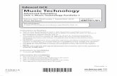 Edexcel GCE Music Technology - qualifications.pearson.com Level/Music... · You must record a piece of music that has been made available for general release, or an accepted rock,