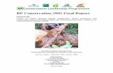 BPCP report final report - Conservation Leadership … · BP Conservation 2005 Final Report ... Olivetti in the interior of northwest Choiseul, ... The aim of this project was to