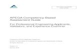 APEGA Competency-Based Assesment Guide · APEGA Competency-Based Assessment Guide . For Professional Engineer ing Applicants, Validators, and Experience Examiner . Prepared by APEGA