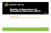 Quality of Experience in Virtualized Networks - 29 April 2016mcasoni/tecnologie/Baccarani_Empirix_2016.pdf · Quality of Experience in Virtualized Networks (NFV) ... (a.k.a. Key Performance