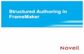 Structured Authoring in FrameMaker - Novell · Adobe FrameMaker lets writers use either structured authoring or unstructured authoring to produce documents. 3 © Novell, Inc. ...