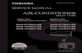 RAS-077SKV-E6 RAS-077SAV-E6 RAS-107SKV-E6 RAS ... - Toshiba produits/SM... · • check that the earth wire is not broken or disconnected before service and ... manual. make sure