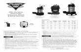 PHCC Pro Series Sump Pumps Instruction Manual & Safety ... Pro... · • The control unit must receive 115V AC +/- 5% and 60 Hz from the AC outlet. Lower voltage may cause the power