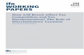 How will Brexit Affect Tax Competition and Tax ... · Harmonization? The Role of Discriminatory Taxation ... How will Brexit Affect Tax Competition and Tax Harmonization? The Role