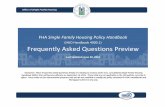 (HUD Handbook 4000.1) Frequently Asked Questions Previe · Disclaimer: These Frequently Asked Questions (FAQs) are relating to sections of the new, consolidated Single Family Housing