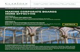 MAKING CORPORATE BOARDS MORE EFFECTIVE - … · MAKING CORPORATE BOARDS ... INTERNATIONALLY DIVERSE, SENIOR-LEVEL PARTICIPANTS ... M&A, JV and corporate restructuring.