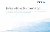 Executive Summary - ISS · Executive Summary Proxy Voting Guideline Updates and Process 2016 Global Benchmark Policy Updates ... 8 Executive Remuneration Caps (Brazil) ...