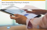 Next Generation Planning & Analysis · Convergence of SAP ERP and SAP Business Planning (BPC) ” Key capabilities Single planning solution with strengths of current solutions Real-time