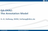 QA-DKRZ: The Annotation Model · QA-DKRZ: The Annotation Model H.-D. Hollweg, DKRZ, ... • CMIP6_CV https: ... Structure of QA-Results: Files and Directories.