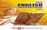 CBSE, Class 10, English Language and Literature, Term 1 ... · Written as per the syllabus prescribed by the ... English Language and Literature Course ... Textbooks Literature Reader