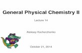 General Physical Chemistry II - Aleksey Kocherzhenkokocherzhenko.com/wp-content/uploads/2014/11/CHEM301...When a photon is absorbed or created by a molecule, the angular momentum of