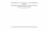 Owen County Zoning & Subdivision Control Ordinance County Zoning & Subdivision Control Ordinance 3 CHAPTER 11 Planned Unit Development (PUDs) 40 11.1 Purpose 40 11.2 Procedure for