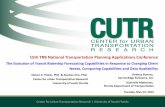 15th TRB National Transportation Planning Applications ... · Center for Urban Transportation Research | University of South Florida 15th TRB National Transportation Planning Applications